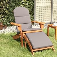 Vista 1 de Adirondack Patio Chair Solid Acacia Wood Set, Outdoor Folding Furniture for Yard, Dining, Garden, Courtyard, Poolside, Simple Chairs