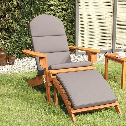 Adirondack Patio Chair Solid Acacia Wood Set, Outdoor Folding Furniture for Yard, Dining, Garden, Courtyard, Poolside, Simple Chairs