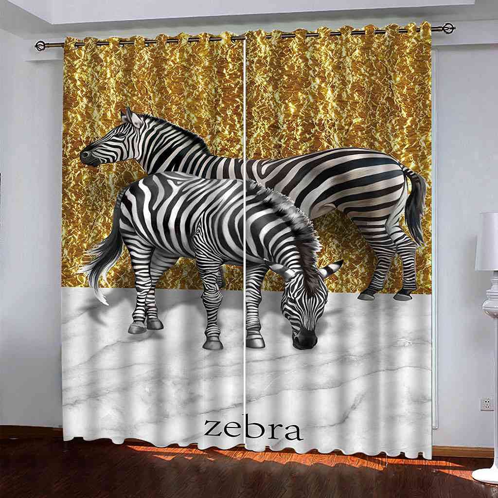Rideaux occultants pour chambre d'enfant motif zèbre pour des nuits paisibles