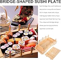 Vista 4 de Bandeja para servir sushi Platos de puente de gran capacidad para eventos de restaurante