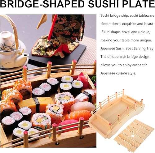 Miniatura 4 de Bandeja para servir sushi Platos de puente de gran capacidad para eventos de restaurante