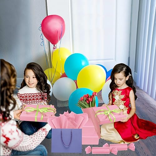 Miniatura 64 de 100 hojas de papel de seda kraft Artdly de 14 x 20 pulgadas, papel de regalo de estraza a granel para bodas, cumpleaños, proyectos de bricolaje