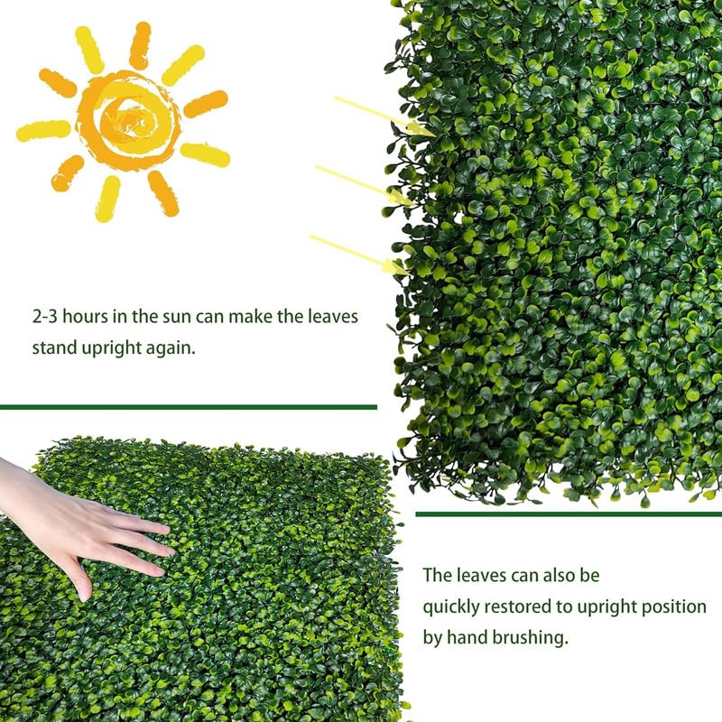 Image of Artificial Grass Fence Trellis with Highly Dense Leaves for Garden, Balcony (1 Piece) I Expandable Plant Fence Privacy I UV Protected (Green Dense, expands to 3.2 X 0.6 Meters)