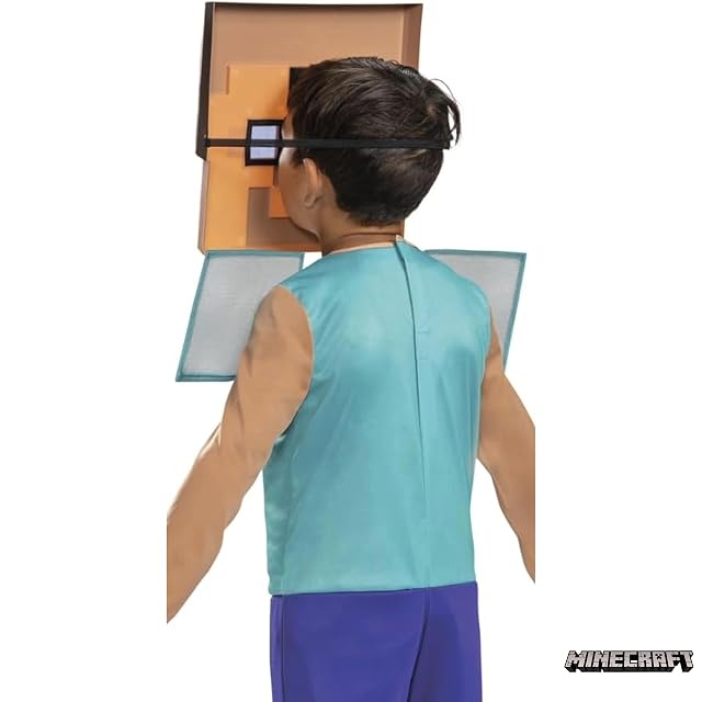 Foto 2 de 5 de Disfraz para Niños Minecraft Steve 2 Piezas