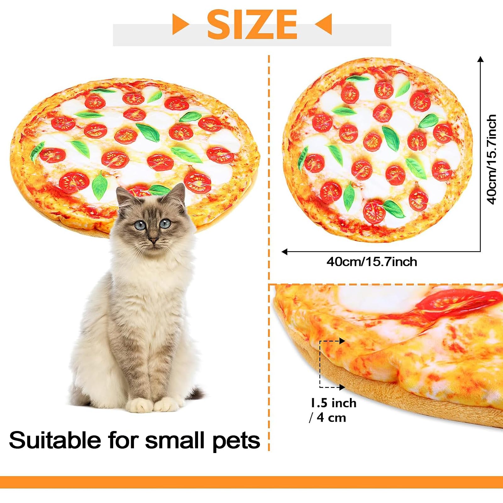 بساط مخملي للحيوانات الأليفة من دي اتش بي تيك، مقاس 40 × 40 سم بتصميم جديد لطيف ومريح للقطط والكلاب، بساط نوم ناعم وسميك ودافئ للشتاء، سرير نوم دائري للقطط والجراء والحيوانات الأليفة الصغيرة