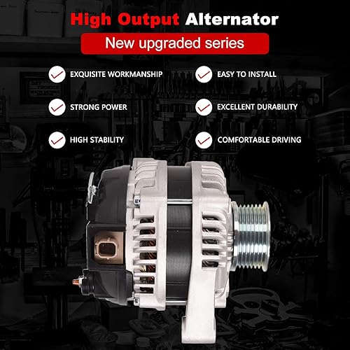 Miniatura 3 de TOPAZ Alternador compatible con Acura TSX 2009-2014 Honda Accord 2008-2012 2.4L L4 repuesto 11390 1042105890 31100R40A01