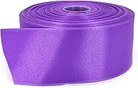 Vista 9 de Cinta de satén naranja, 1/4 pulgadas x 50 yardas, color sólido de doble cara, rollo de cinta gruesa y duradera, 100% poliéster para envolver