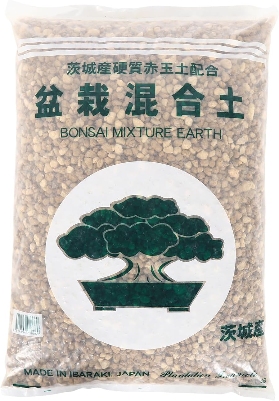 Japanese Akadama Kiryu Hyuga Bonsai Soil Mix, Premium All-Purpose Blend for Bonsai Tree Succulents Orchids and More - Small Grain 23lb/15qt, Superior Aeration, Drainage & Water Retention