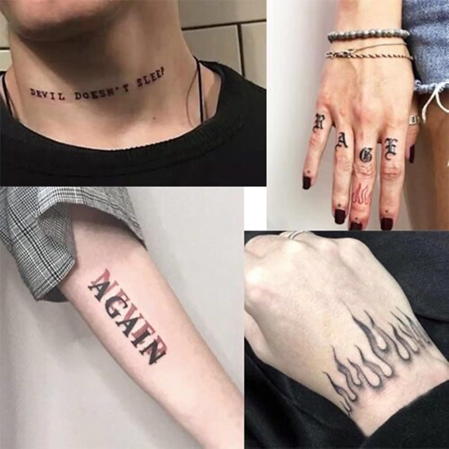 Semi Permanent Tattoos Women Temporary Realistic Tattoos Long Lasting Tattoos Waterproof Neck Chest Tattoos For Women(Semi Permanent Tattoos 1) : Beauty & Personal Care