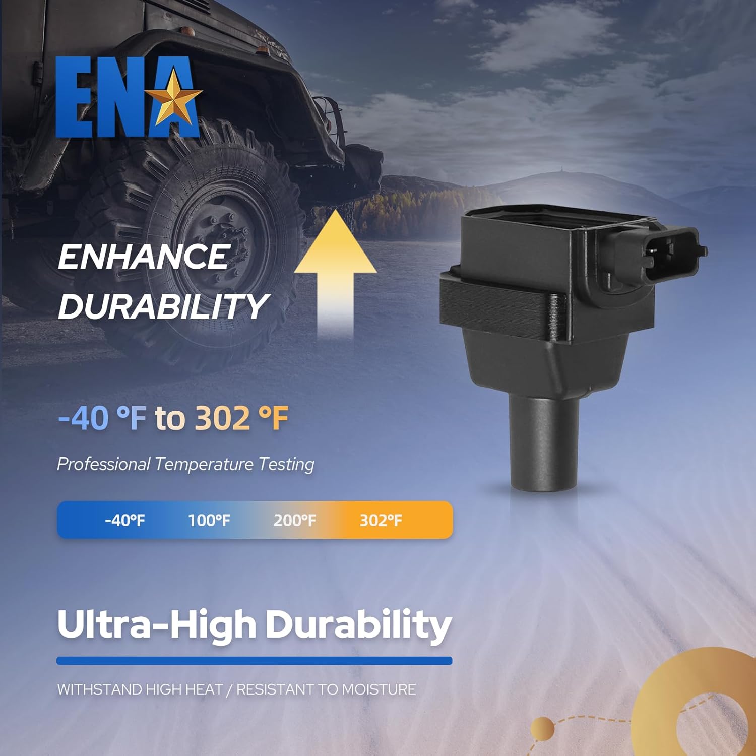 ENA Set of 8 Ignition Coil Pack Compatible with Mercedes-Benz 1996 1997 1998 S420 S500 SL500 Replacement for C1216 UF-352 5C1227 0221504001