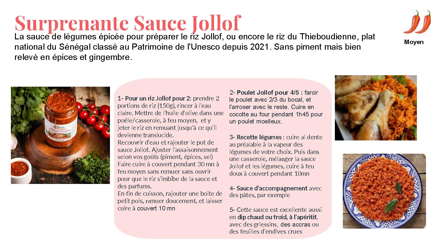 PACK SAUCES Yassa, Mafé, Nokoss ou Jollof Ebene&Baobab : un bocal de chaque recette africaine traditionnelle pour un voyage culinaire rapide et facile - cuisiné en France. Livraison offerte.