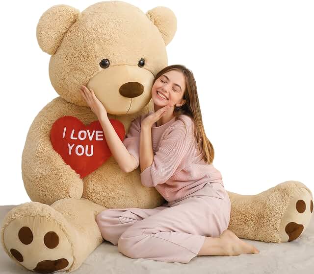 MaoGoLan 6 Feet Red Heart Teddy Bear