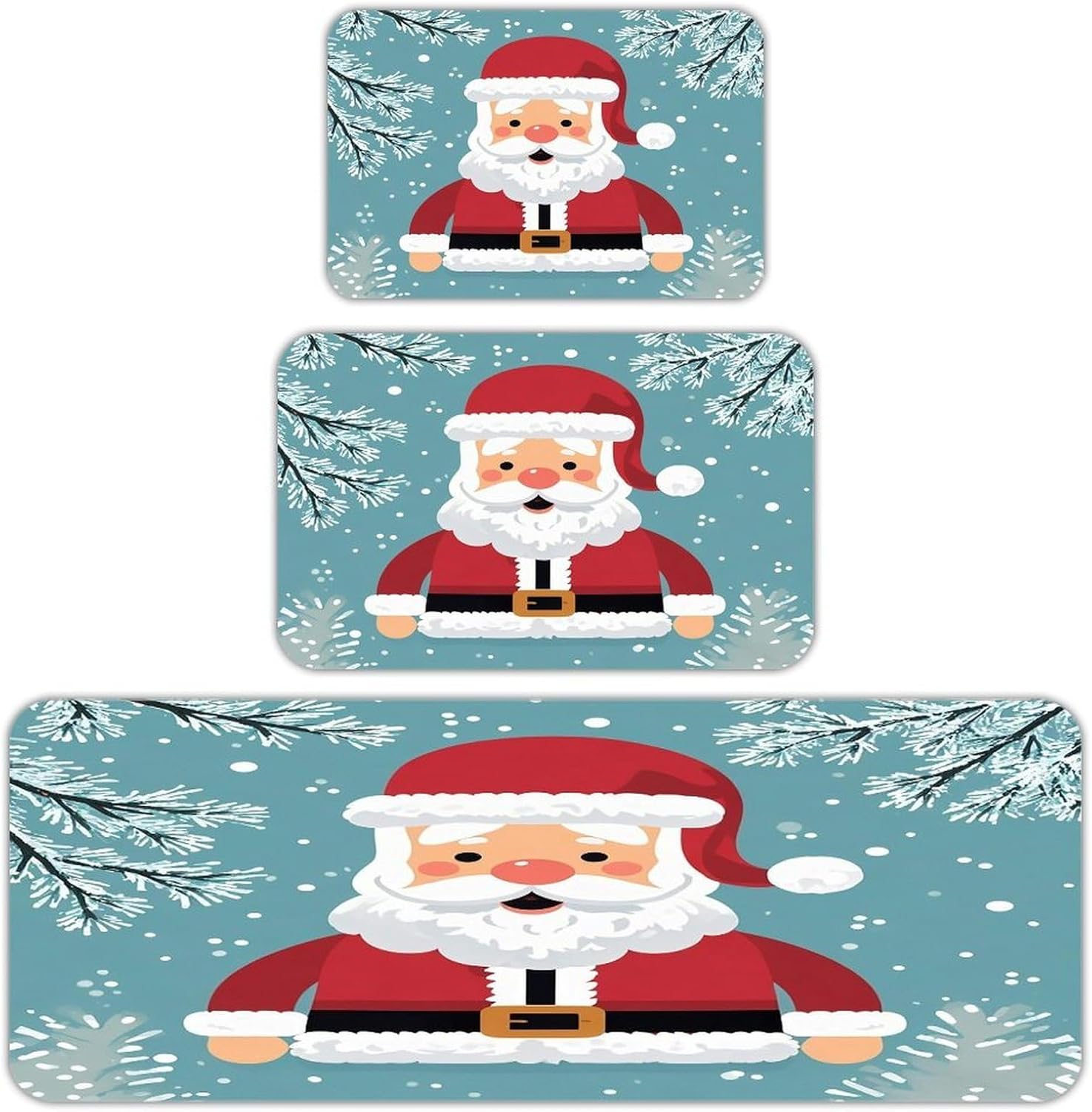 Cartoon Pattern Kitchen Mats for Floor 3PCS Waterproof Low-Profile Kitchen Rugs Floor Mat Non Slip Anti Fatigue Mats Comfort Standing Mat Runner Rug Area Rug 6"x24"+20"x31"+17"x47"