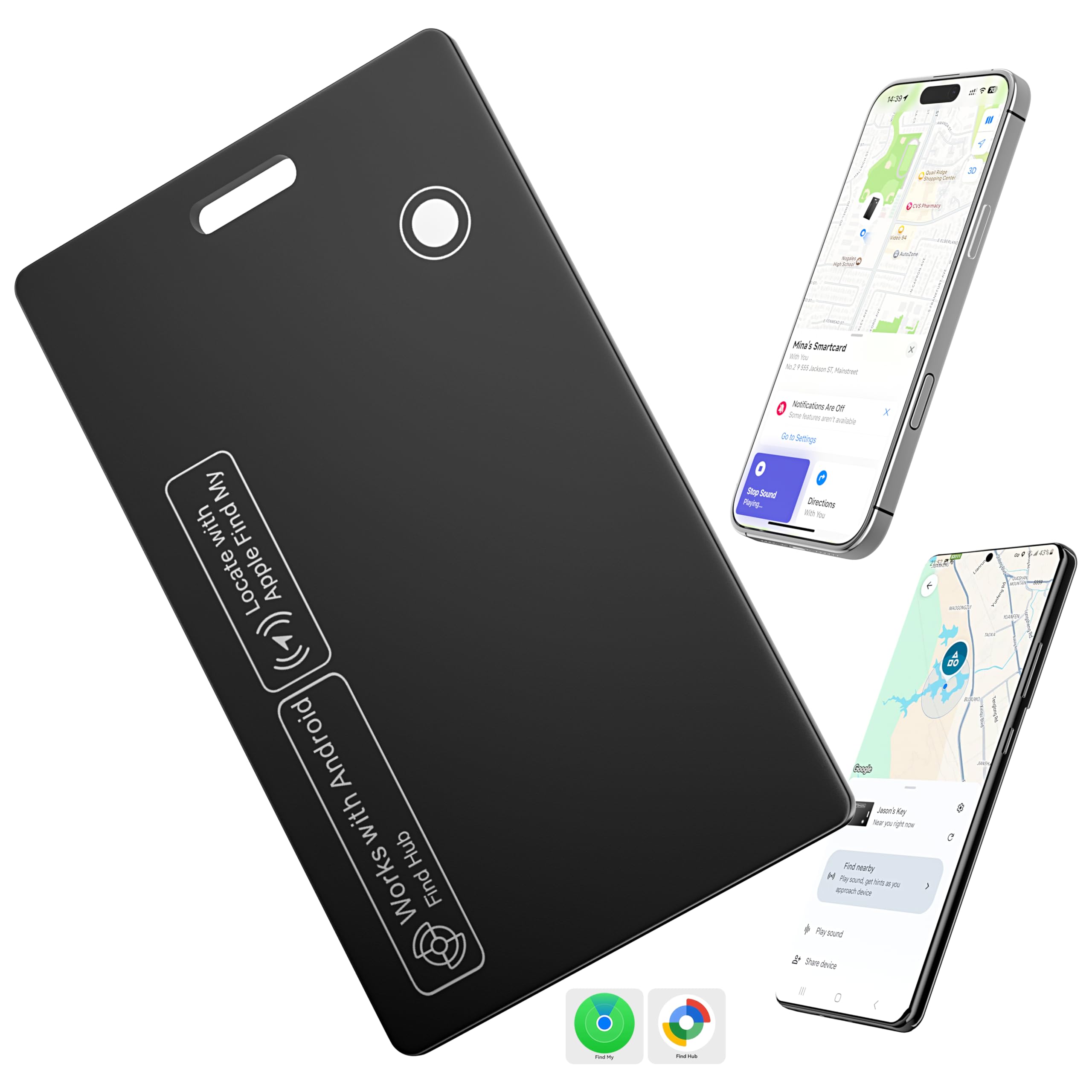 [2025 New] Rechargeable Air Tags Wallet Tracker Card, Certified by Apple Find My & Google's Find Hub, Android airtag, Item Locator, Credit Card Size Tracker, Card Holder Tracker, Keys, Bags-image-33