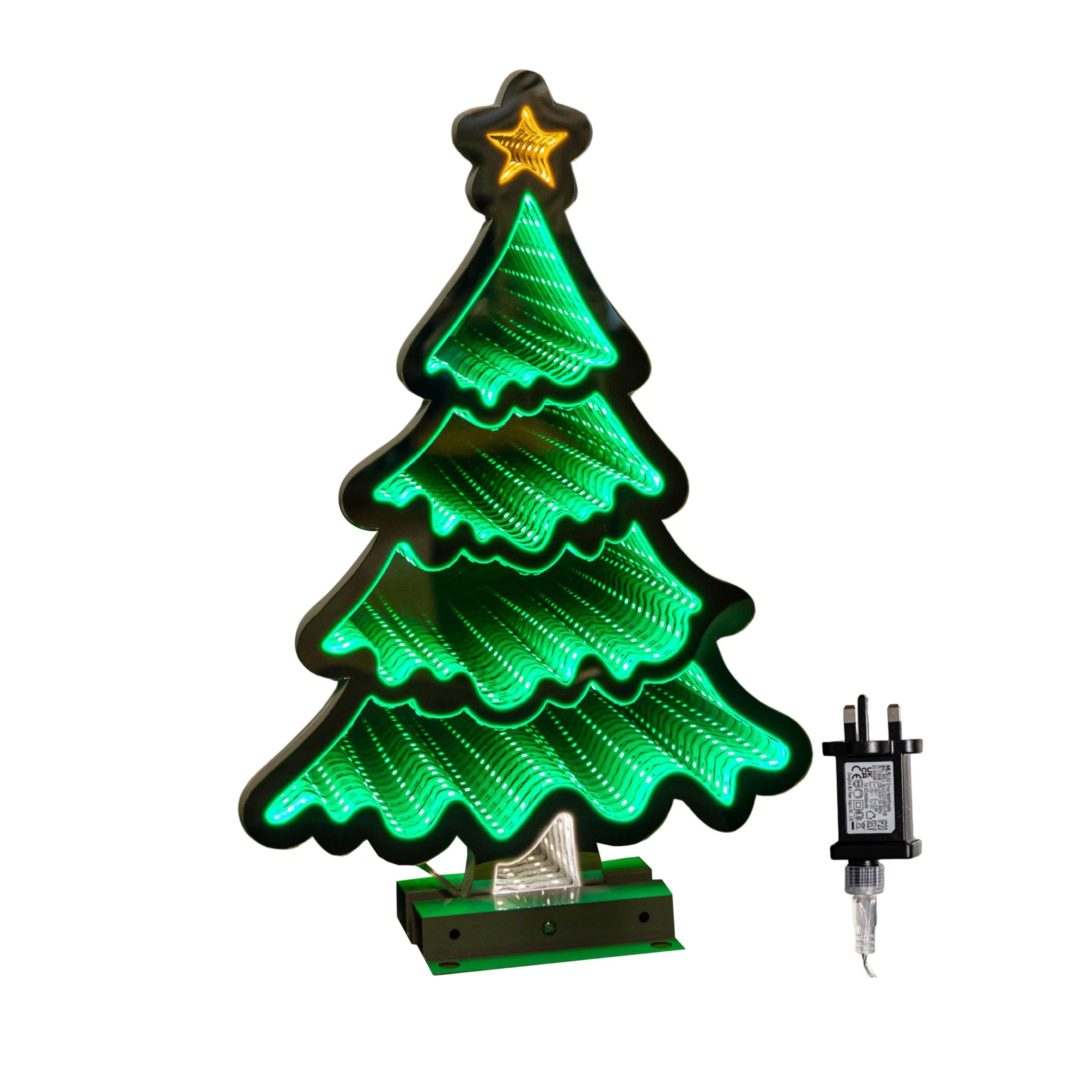 Samuel Alexander Green 40Cm Infinity Standing Christmas Tree With Metal Base And Leds