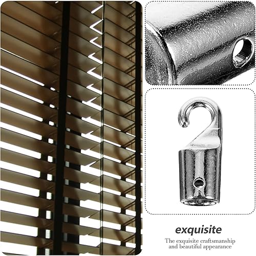 Miniatura 9 de 4 piezas de repuesto para vara ciega con gancho, piezas de repuesto, conector de gancho, tapa de varita para accesorios de cortina