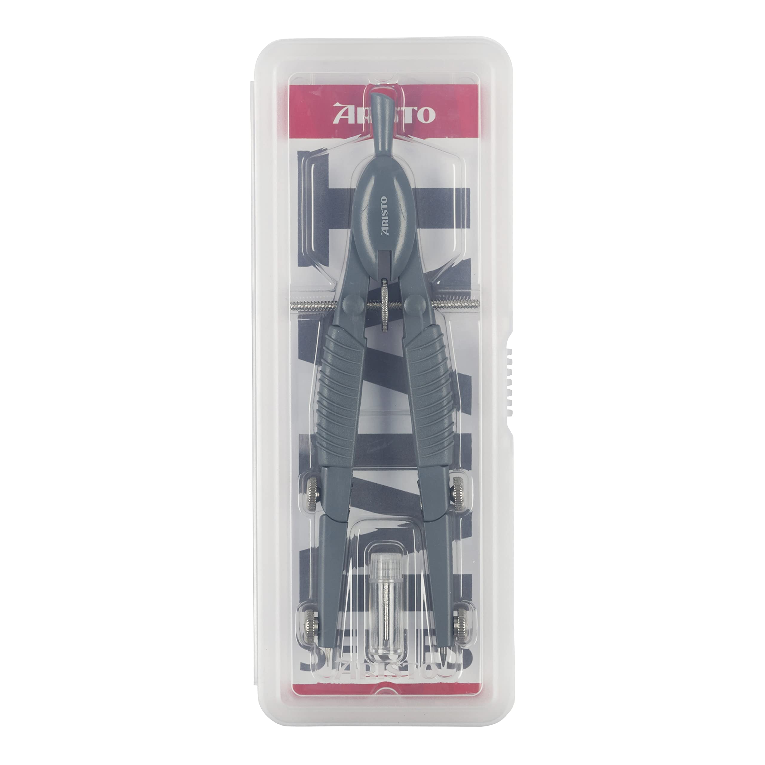 Aristo AR55802 Topline Mat Series - Compasso a regolazione rapida e portamine (cerchi fino a 370 mm di diametro, mine di ricambio, gambo in zinco pressofuso), colore: Rosa