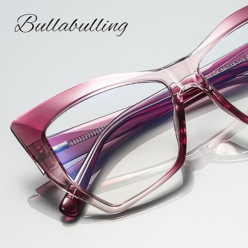 Miniatura 4 de bullabulling Lentes de lectura para mujer, elegantes estilo Oprah, con bloqueo de luz azul y bisagra de resorte