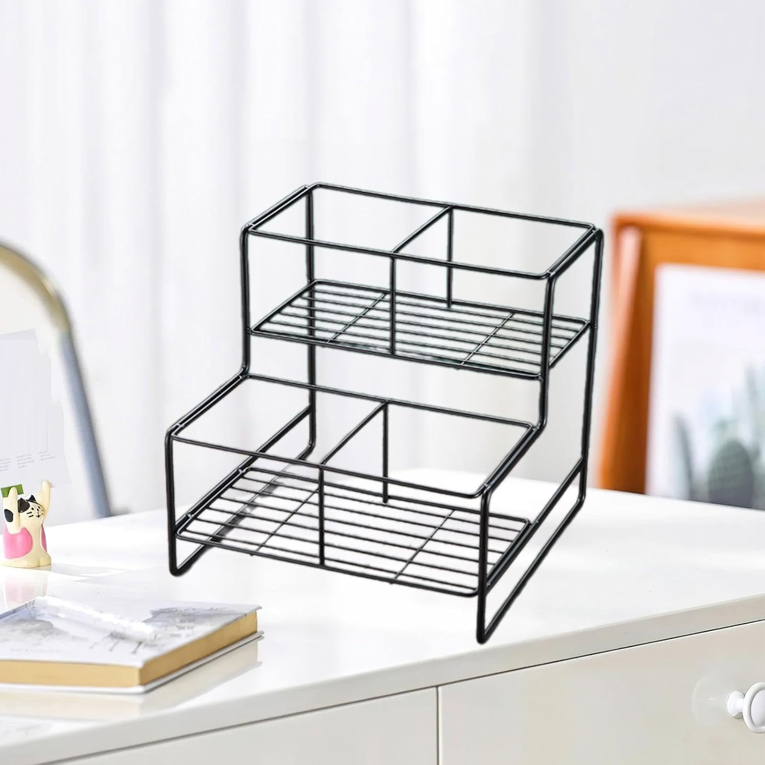 Syrup Bottle Holder Stand Metal for Countertop Coffee Station