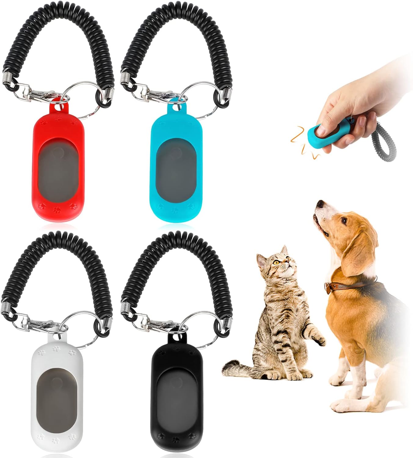 MASBRILL Dog Clicker for Training, Clicker Training for Dogs, 4 Pack