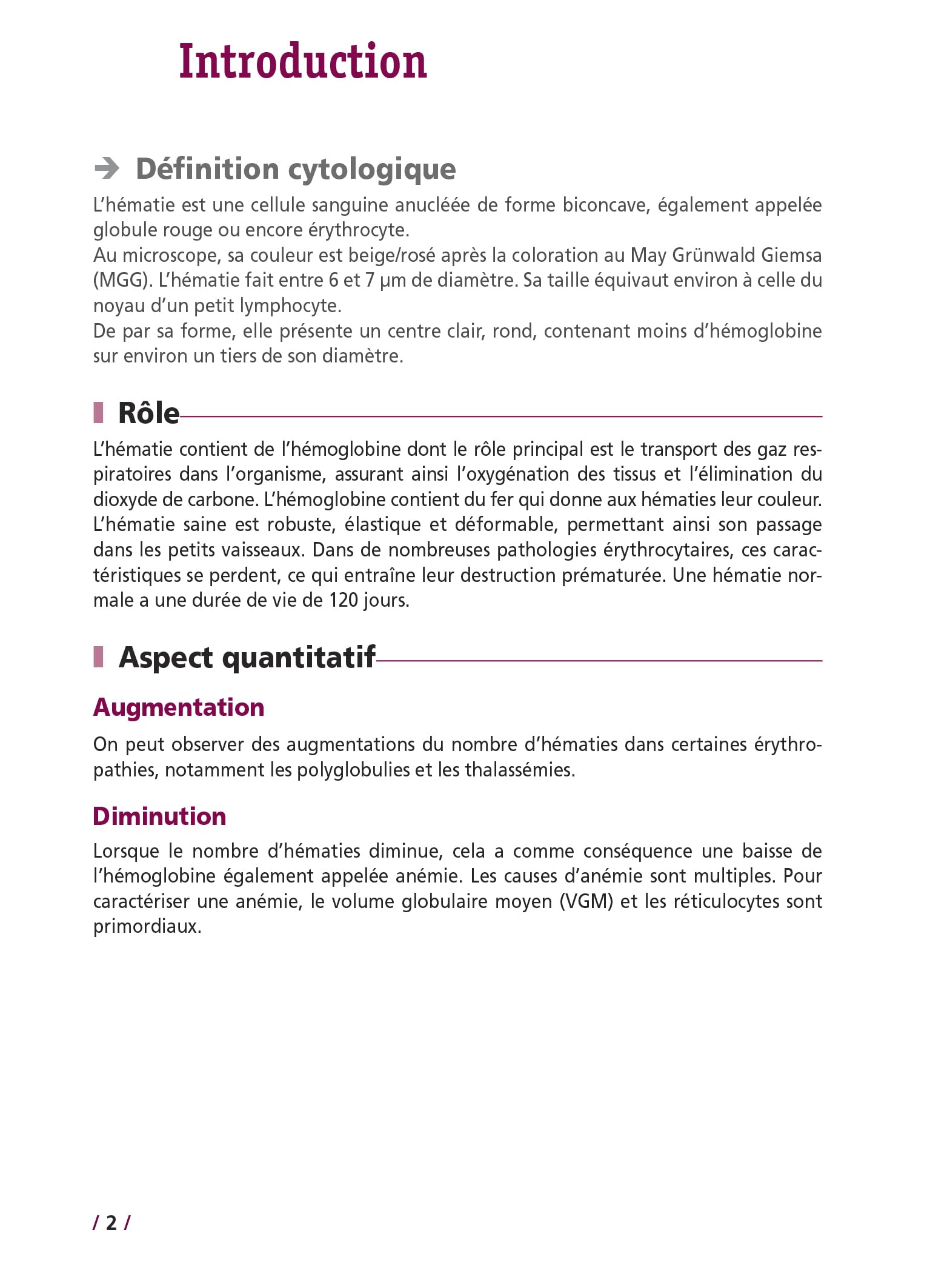 Pathologies des globules rouges: Glossaire illustré en 50 fiches