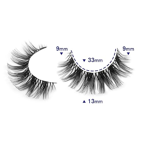 Miniatura 3 de wiwoseo Pestañas rusas, pestañas naturales de visón sintético, pestañas rizadas y onduladas, banda transparente, volumen ruso, 0.51 pulgadas,