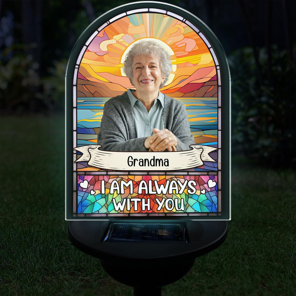 Wrappiness Personalized Memorial Solar Light - Custom Photo Your Wings were Ready But Our Hearts were not, Garden Memorial for Loss of Loved Ones, Butterfly Sympathy Gifts