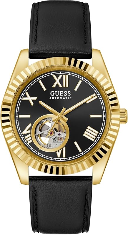 GUESS Montre analogique en cuir doré