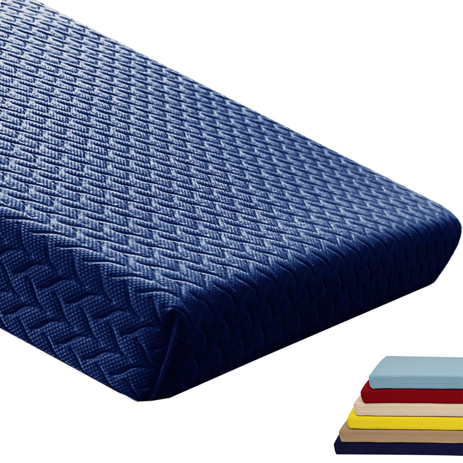 Coussins de banc de jardin bleu foncé 120x40 cm pour salon de terrasse