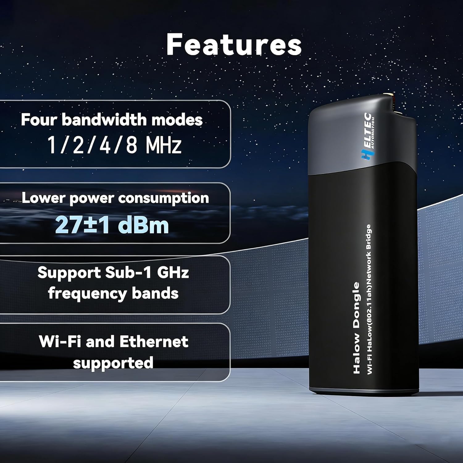 Heltec Wi-Fi HaLow Dongle przedłużacz sygnału WiFi wzmacniacz sygnału bezprzewodowy most 802.11ah wzmacniacz sieciowy dalekiego zasięgu bezprzewodowy dostęp WiFi Extender Ethernet Bridge Repeater
