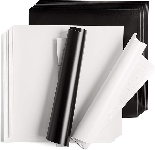 Cricut Removable Vinyl | Basics | 30.5cm x 30.5cm (12" x 12") | 20 x Self Adhesive Vinyl Sheets | For use with all Cricut Cutting Machines
