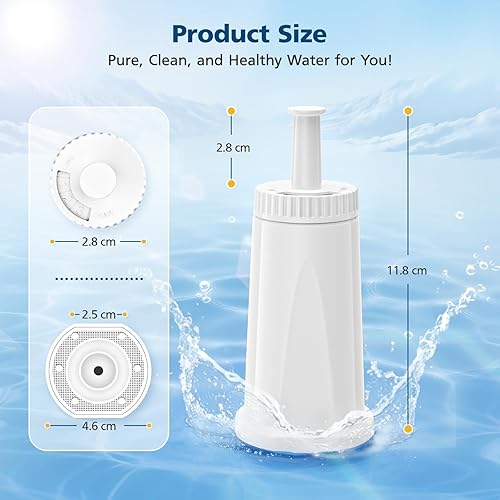 Miniatura 9 de Paquete de 6 filtros de agua mejorados compatibles con Breville BES880 Barista Touch, BES990 BES980 Oracle Touch y BES878 BES920 Bambino ClaroSwiss