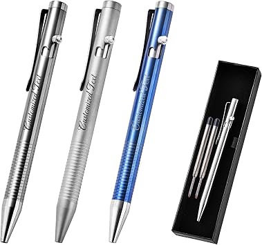 Personalized Laser Engraving Titanium Tactical Pen - EDC Writing Tool, Window Breaker & Self-Defense ballpoint pen Optional