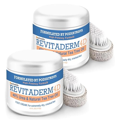 Miniatura 10 de Revitaderm - Crema de pies de urea 40 para pies agrietados secos manos codos y rodillas removedor de callos para pies piedra pómez libre para pies