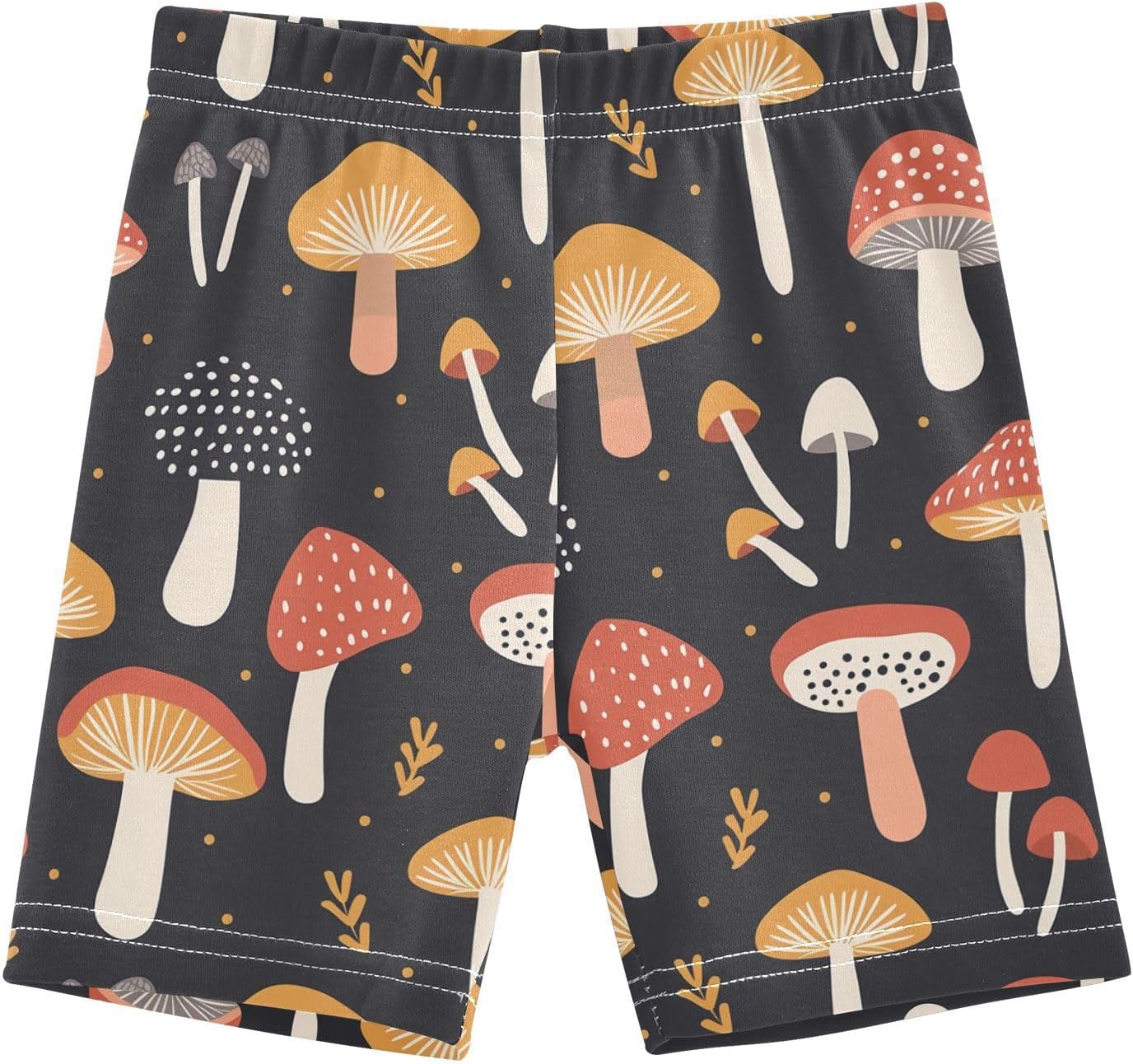 Mushrooms Girls Bike Shorts Toddler Soft Cotton Cartwheel Under Dress Dance Shorts