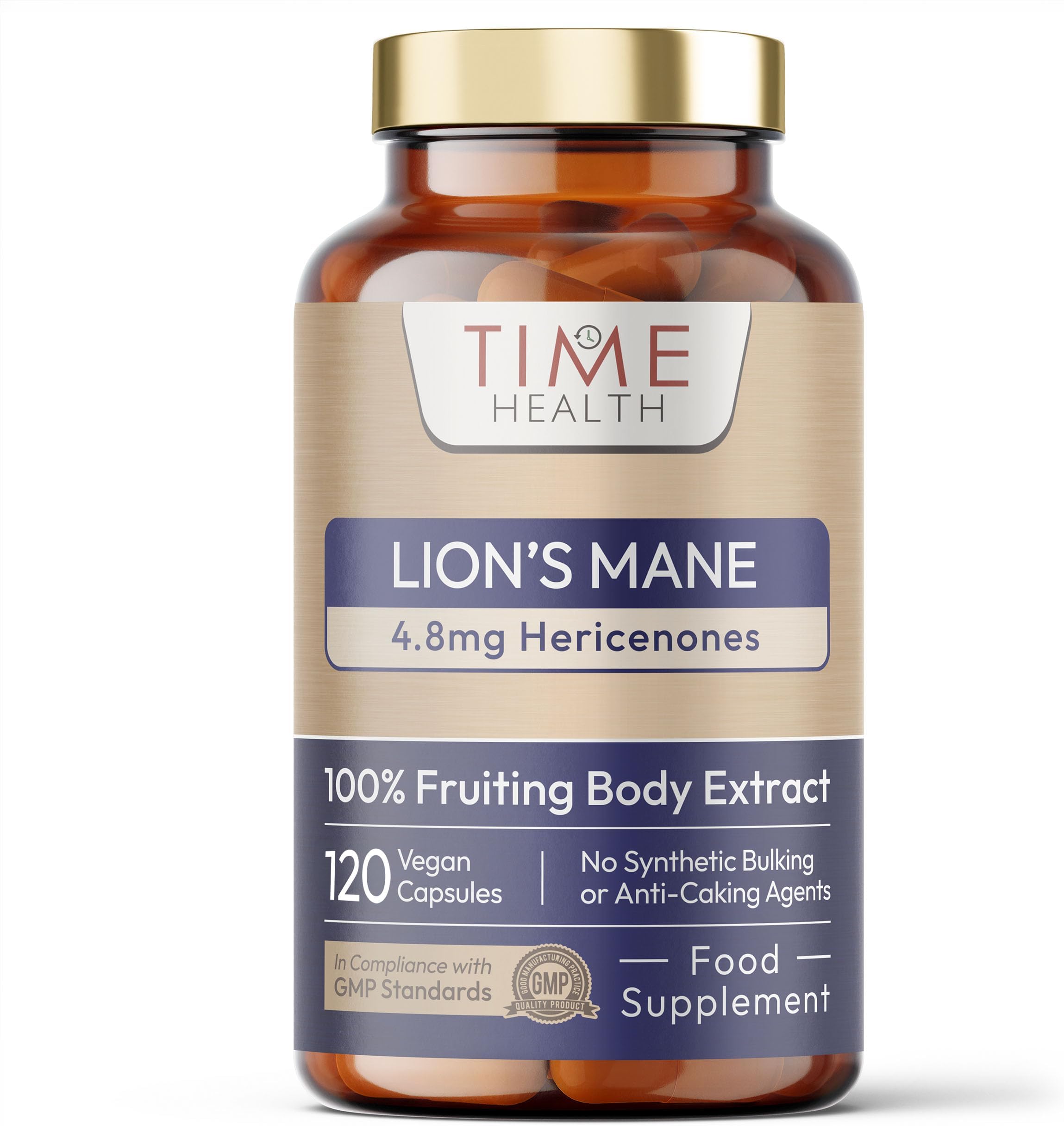Lion's Mane NGF - 120 Vegan Capsules - UK Made - High Strength | No Fillers, Binders or Flow Agents - Pullulan Capsules