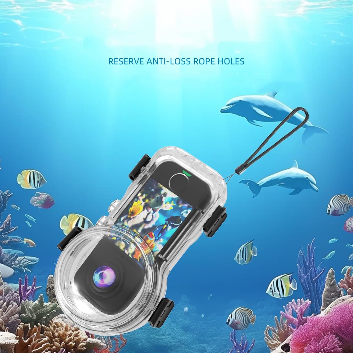 Invisibile Dive Caso Per Insta360 X4 Air, Subacquea 50M Impermeabile Immersione Della Copertura Dell'alloggiamento Shell Protettivo per Action Camera Accessori