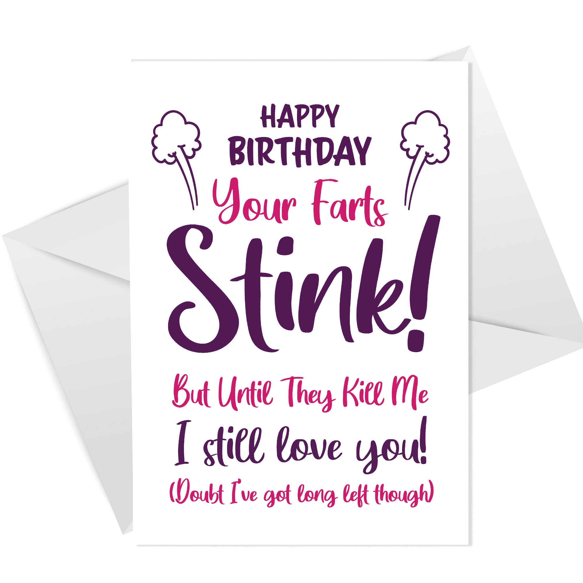 RED OCEAN Funny Birthday Card For Her Joke Humour Card Girlfriend Wife Boyfriend Husband