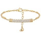 VACRONA Gold Tiny Beaded Bracelet 14K Gold Plated Chain Bracelets for Women Dainty Handmade Bracelet Adjustable Chain Jewelry Gifts