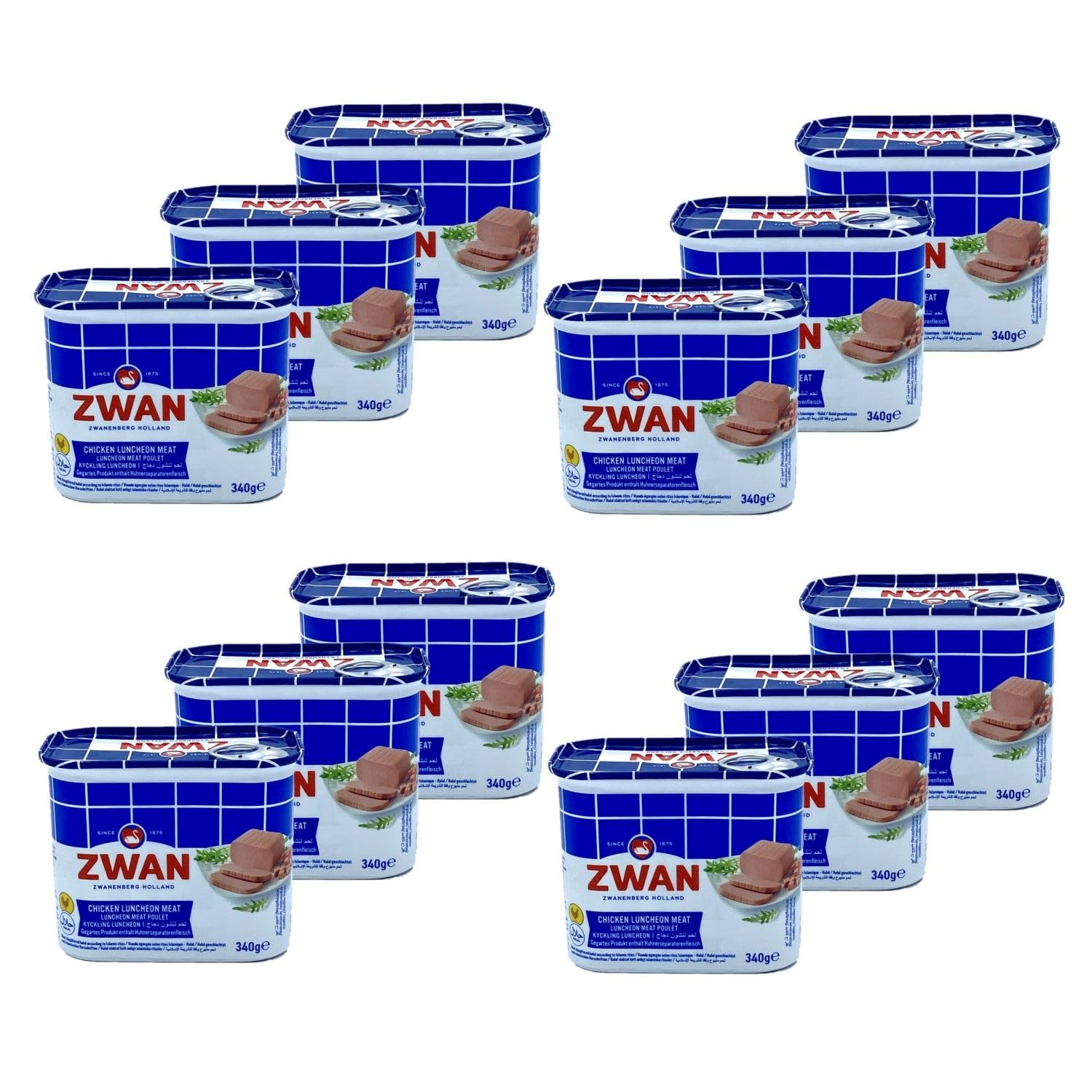 Lot 12x Mortadelle de poulet halal - Boîte 340g