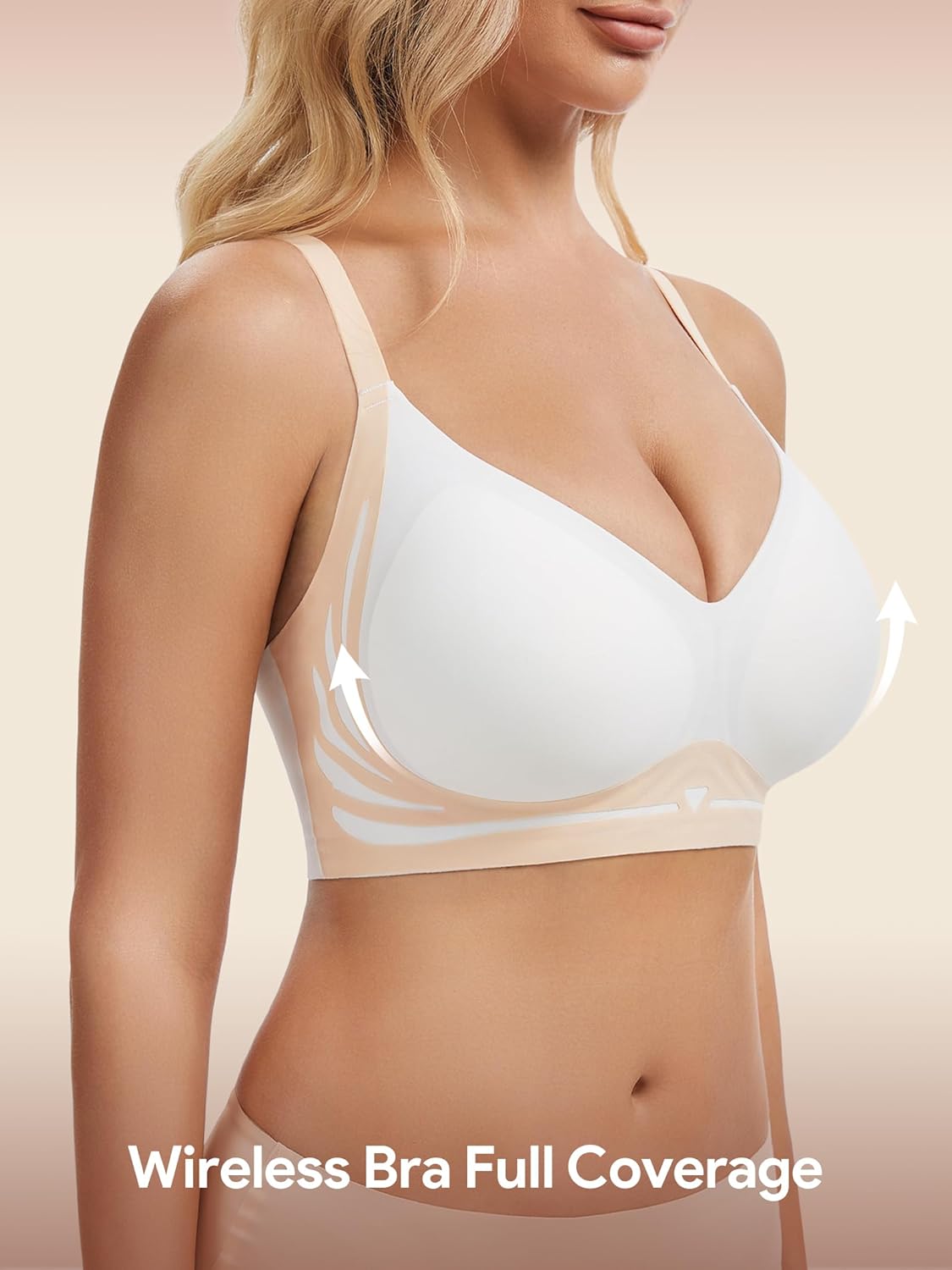 HBselect Jelly Bras for Women No Underwire Comfort Wireless Push Up Bras Seamless Tshirt Bralettes for Women - Image 4