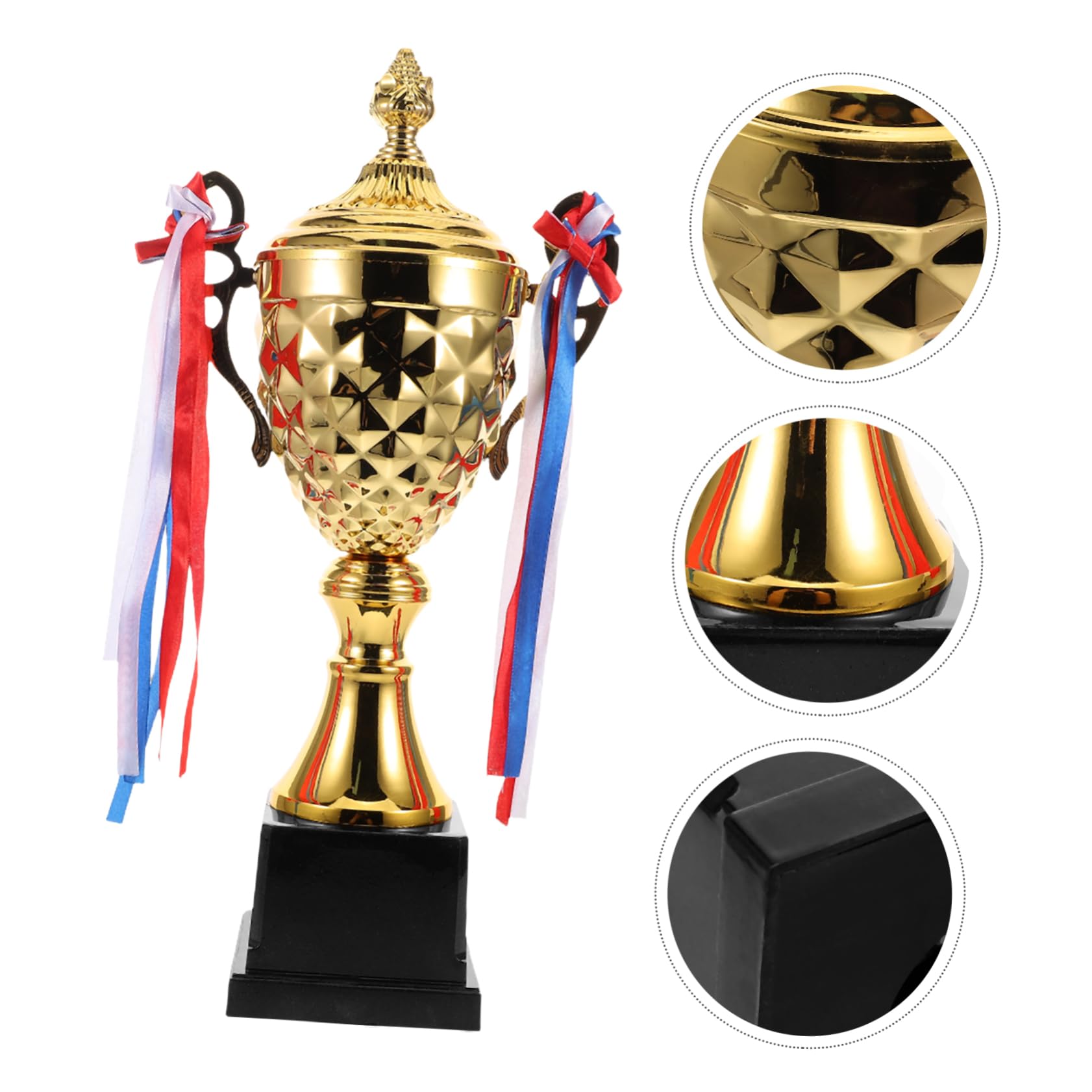 Gatuida Copa de Trofeo Grande de Metal Resistente para Competiciones y Celebraciones Diseño Único Creativo para Eventos Interiores y Exteriores