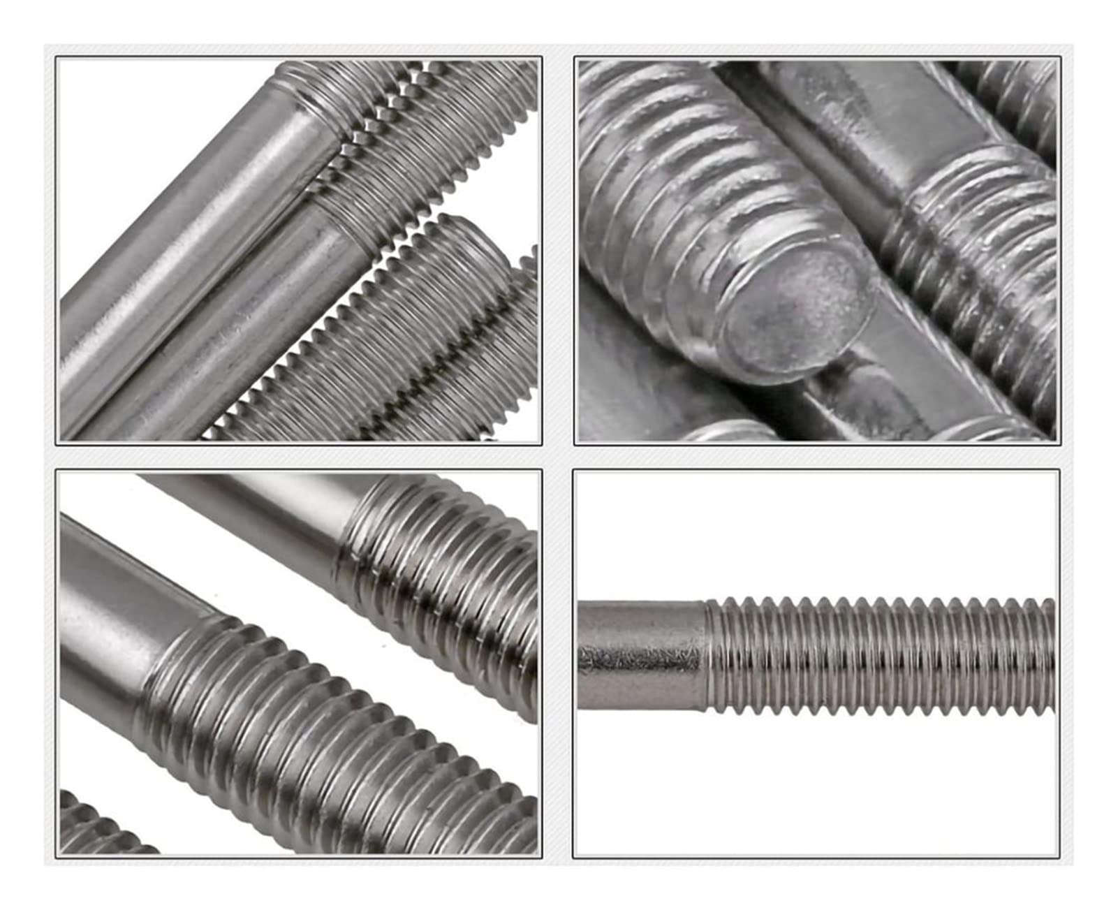 Wkręty do drewna M4 Długość pręta gwintowana 20mm ~ 250mm 304 stal nierdzewna bez głowy śruby śruby śruby (Color : 25pcs, Dimensions : M4x70mm)
