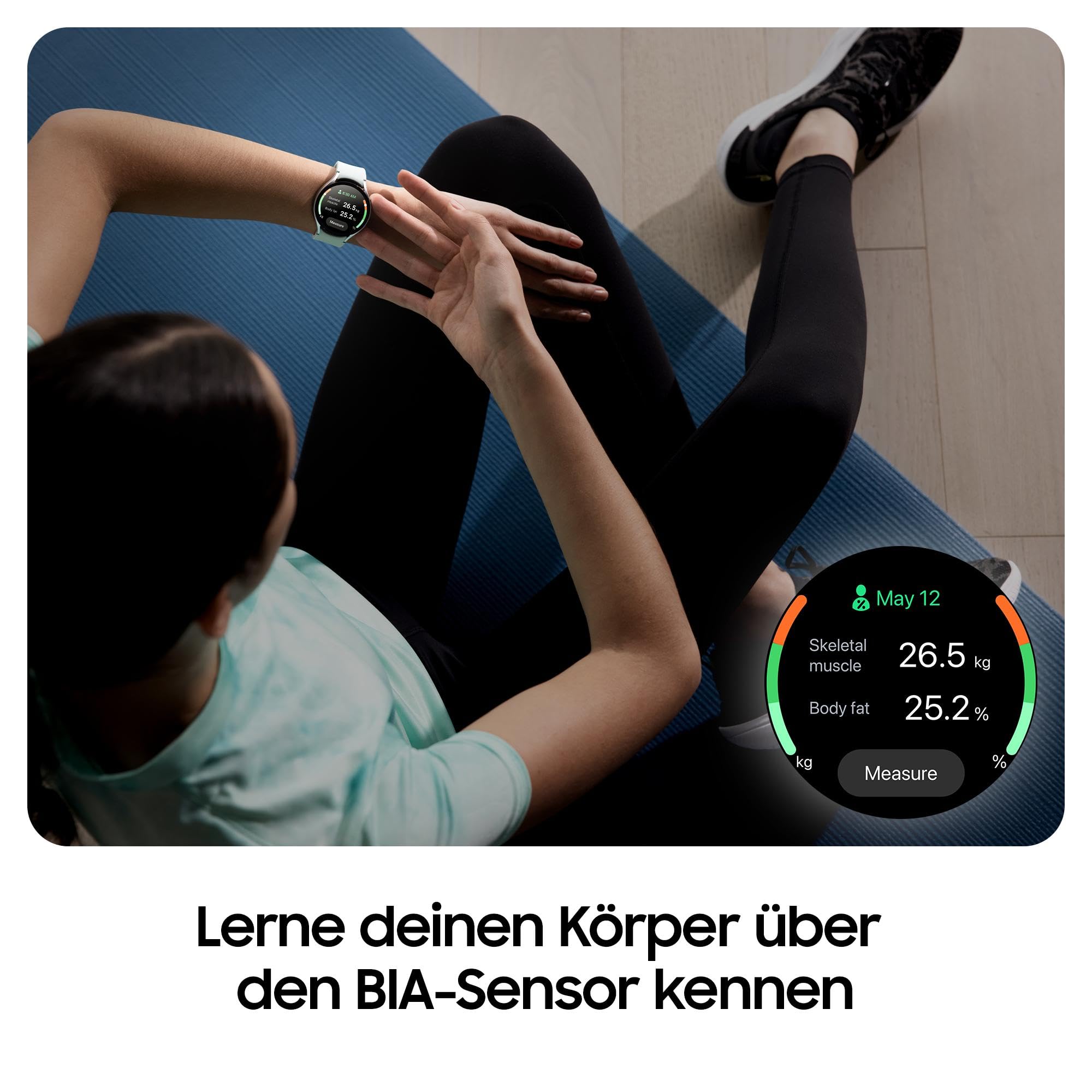 Samsung Galaxy Watch6 Smartwatch, Gesundheitsfunktionen, Fitness Tracker, LTE Smartwatch, 40 mm, Graphit, Inkl. 36 Monate Herstellergarantie [Exklusiv bei Amazon]