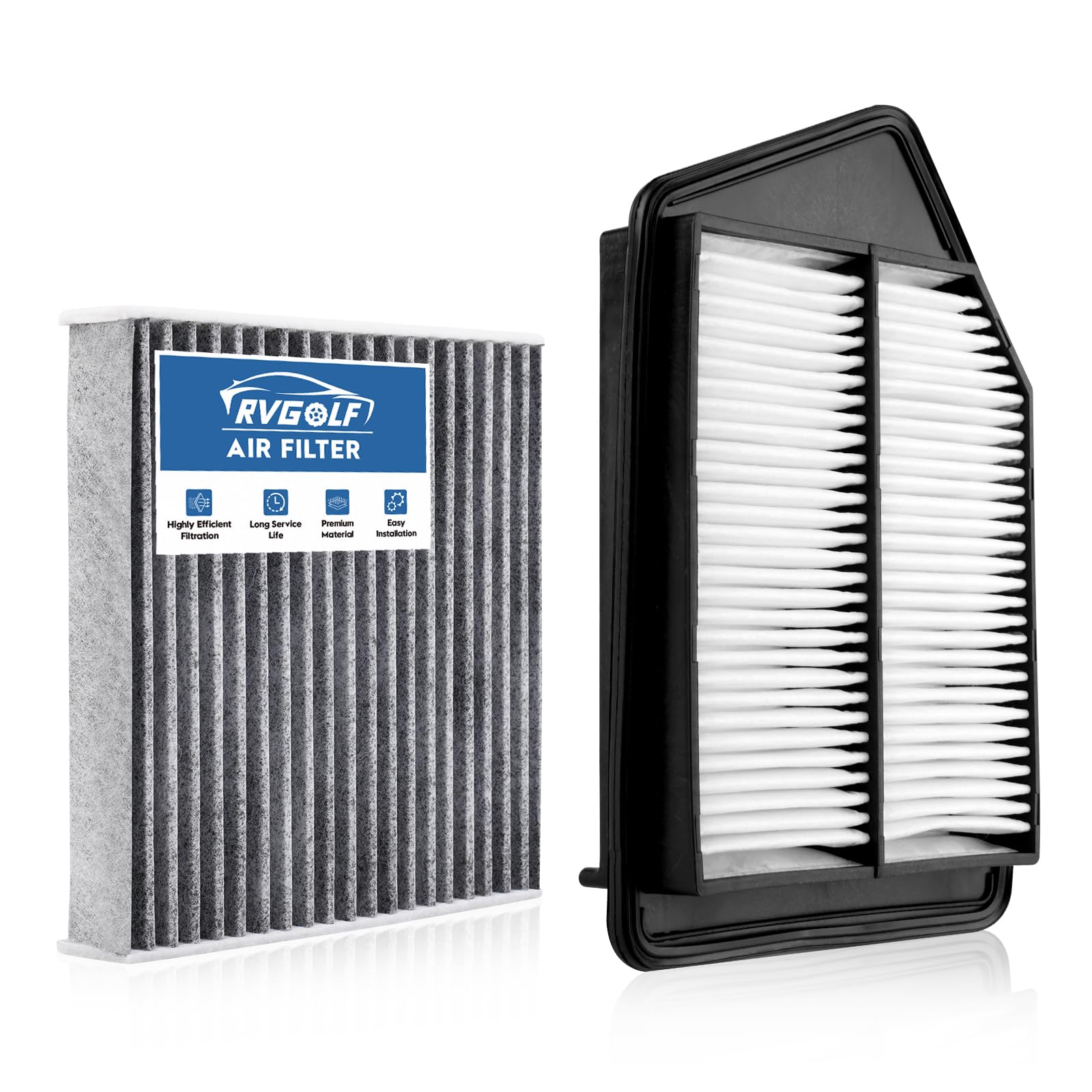 Engine+Cabin Air Filter Fit for 2013-2017 Accord 2.4L, 2015-2020 TLX 2.4L