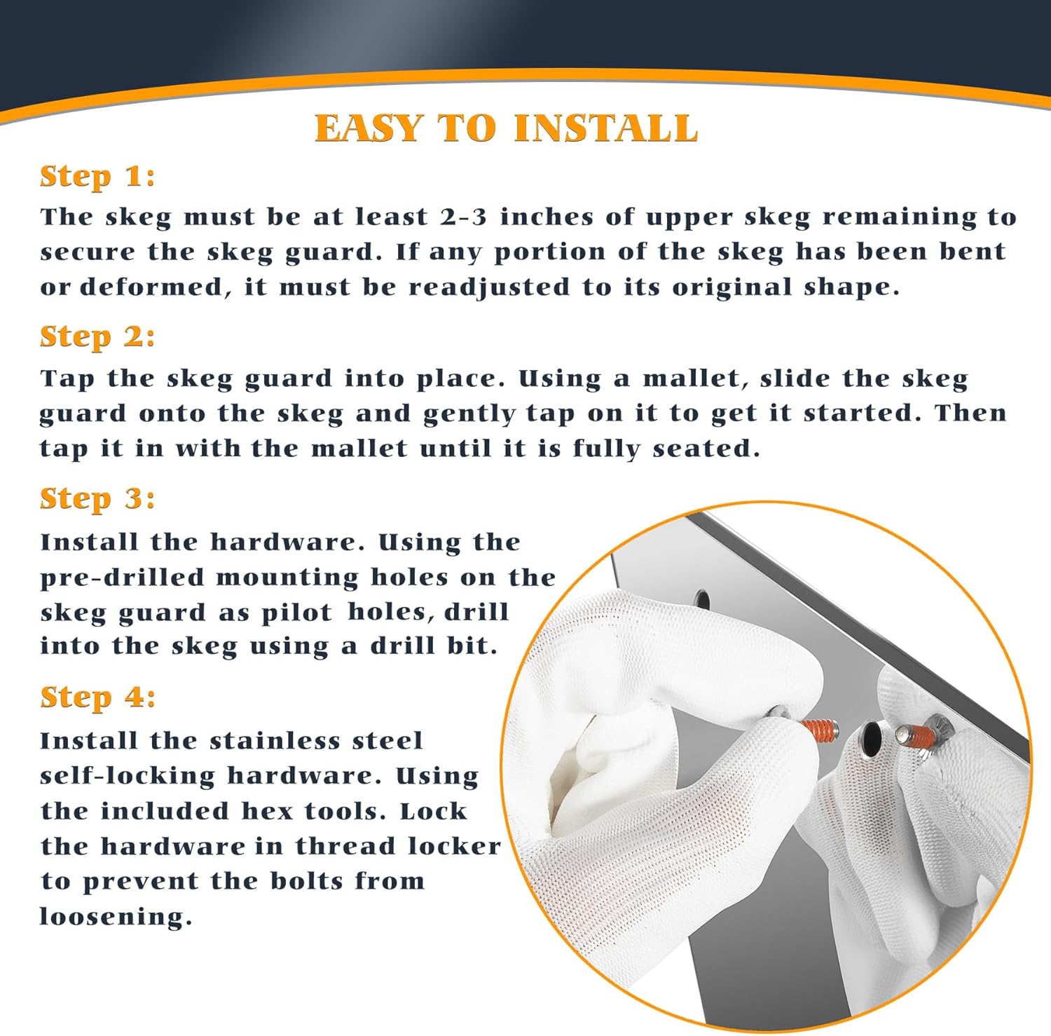 27031 Skeg Guard Protector Kit with Drain Hole Stainless Steel Compatible with Mercury MerCruiser Alpha One Generation 2 1991-Present