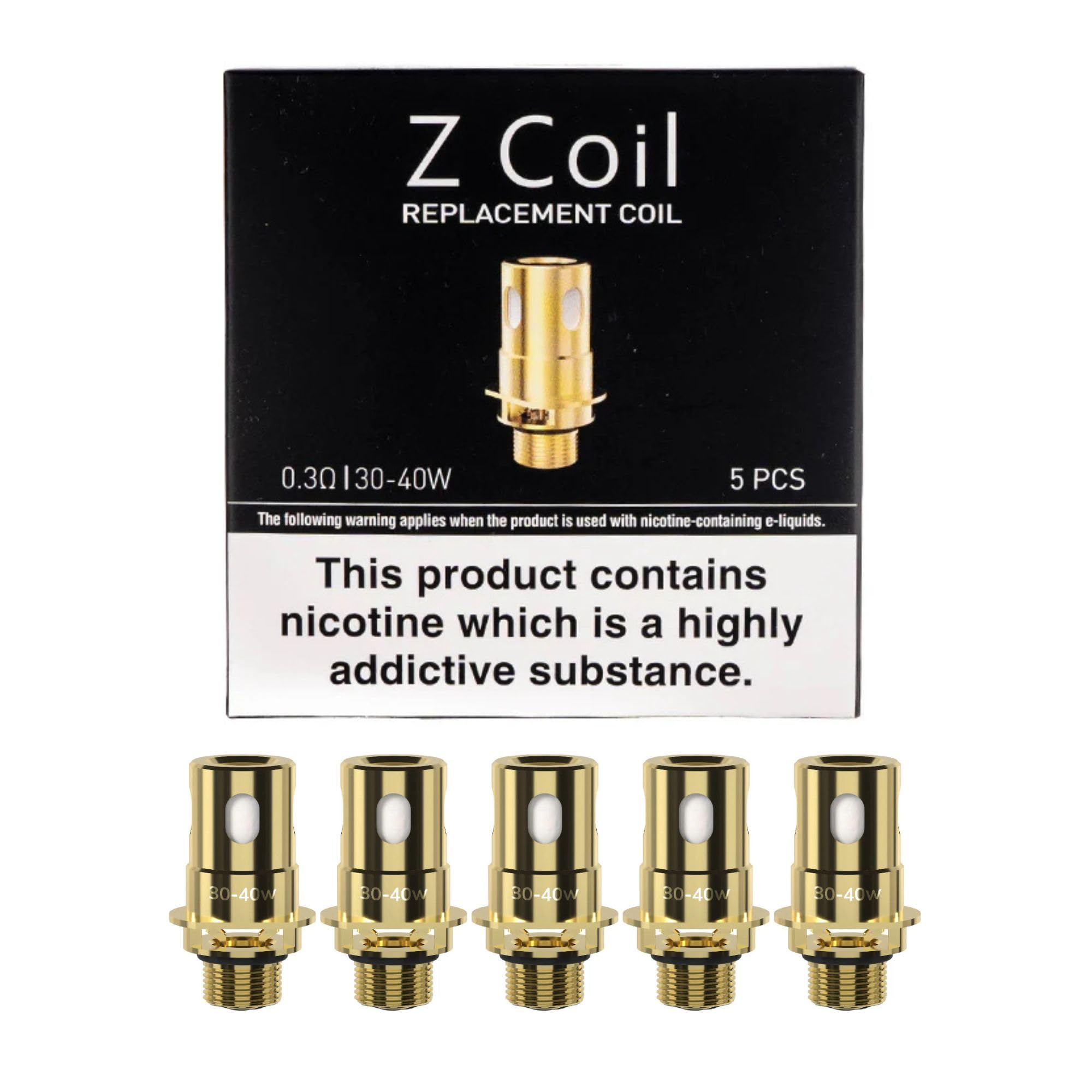 TVDCInnokin Zenith Z Coil, KAL Replacement Coils Work For Coolfire Z80 Zenith 2 Kit, Kroma-Z Pod, iTaste-A Kroma, Z50 Kit, Pack of 5, No Nicotine (0.3ohm)