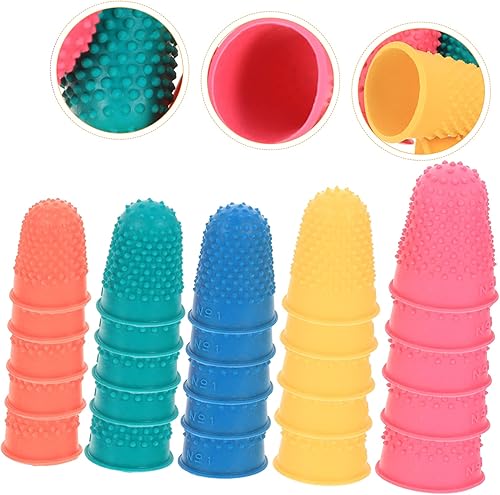 Miniatura 7 de Ciieeo 50 piezas de goma antideslizante para dedo, guantes de silicona de gel de silicona, guantes protectores de gel de silicona, puntas de dedos