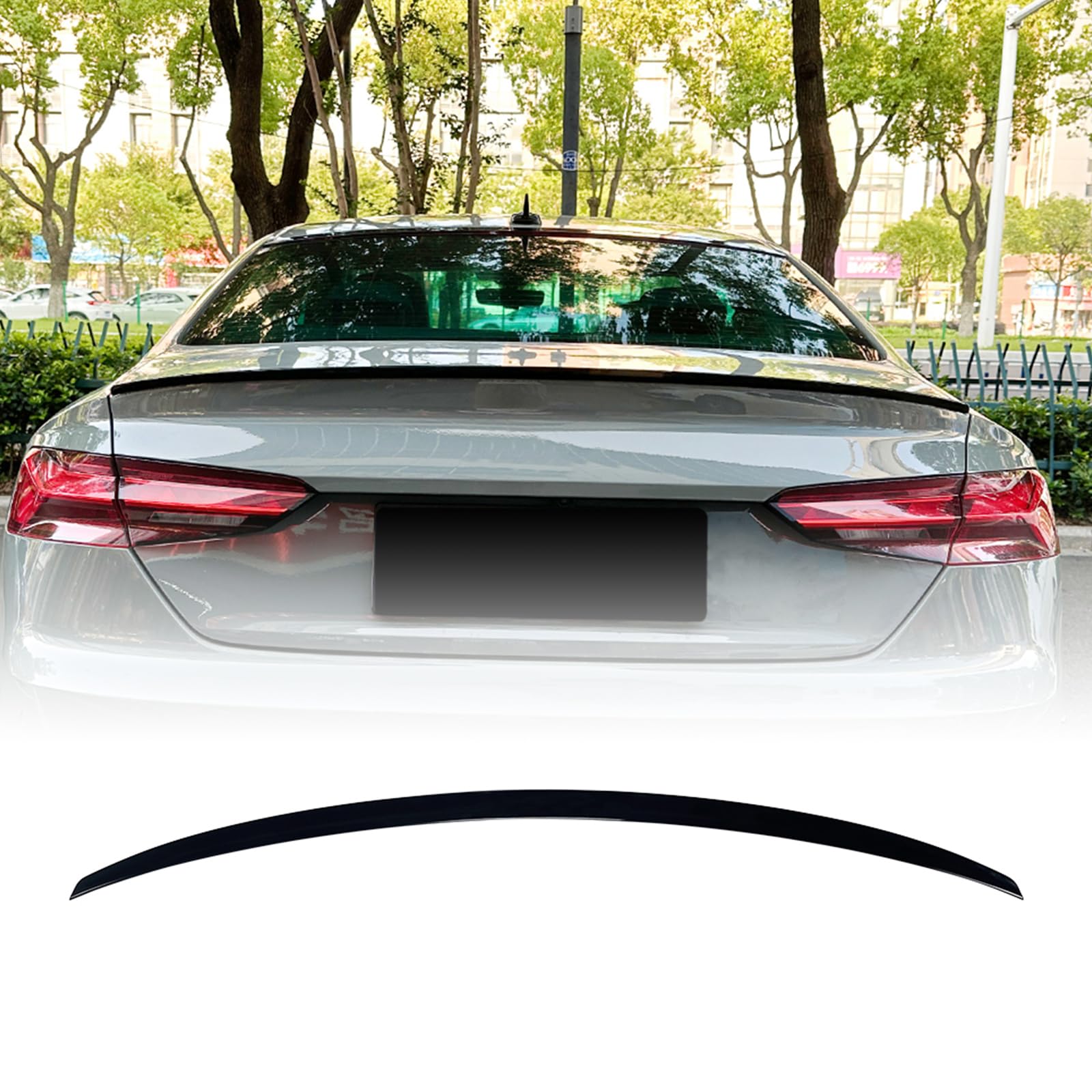 Alerón trasero divisor de maletero para Audi A5 F5 Coupé 2017-2024 2022 S5 negro