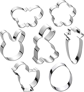 Sponsored Ad - Easter Cookie Cutter Set - 7 piece - Egg, Carrot, Bunny, Flower, Chick, Bunny Face and Butterfly